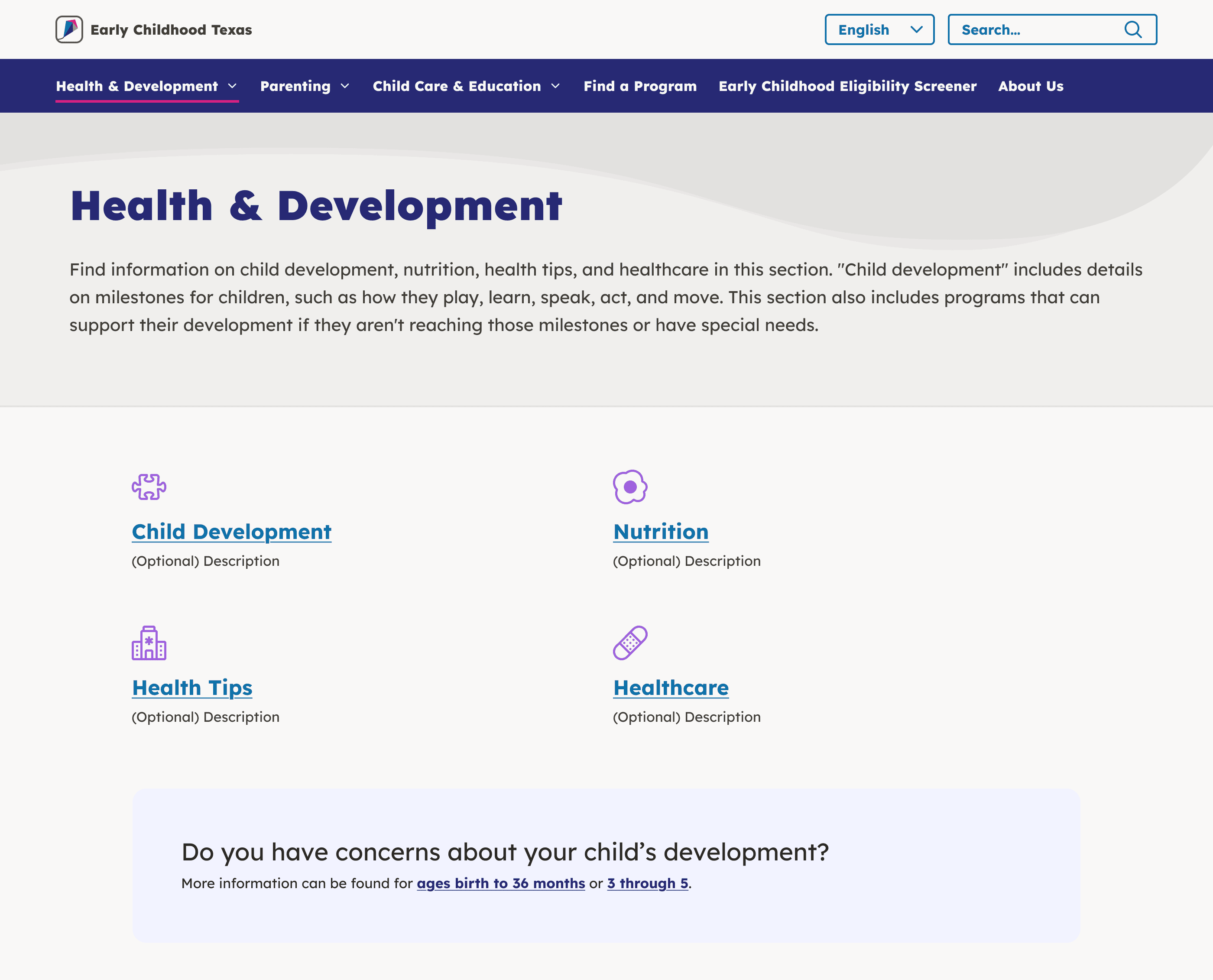 Early Childhood Texas — The pages desktop (1)